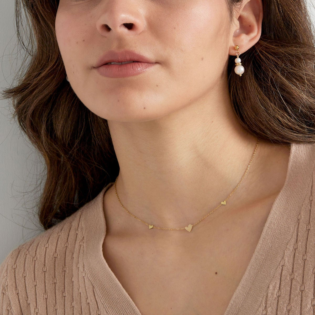 classic necklace with hearts