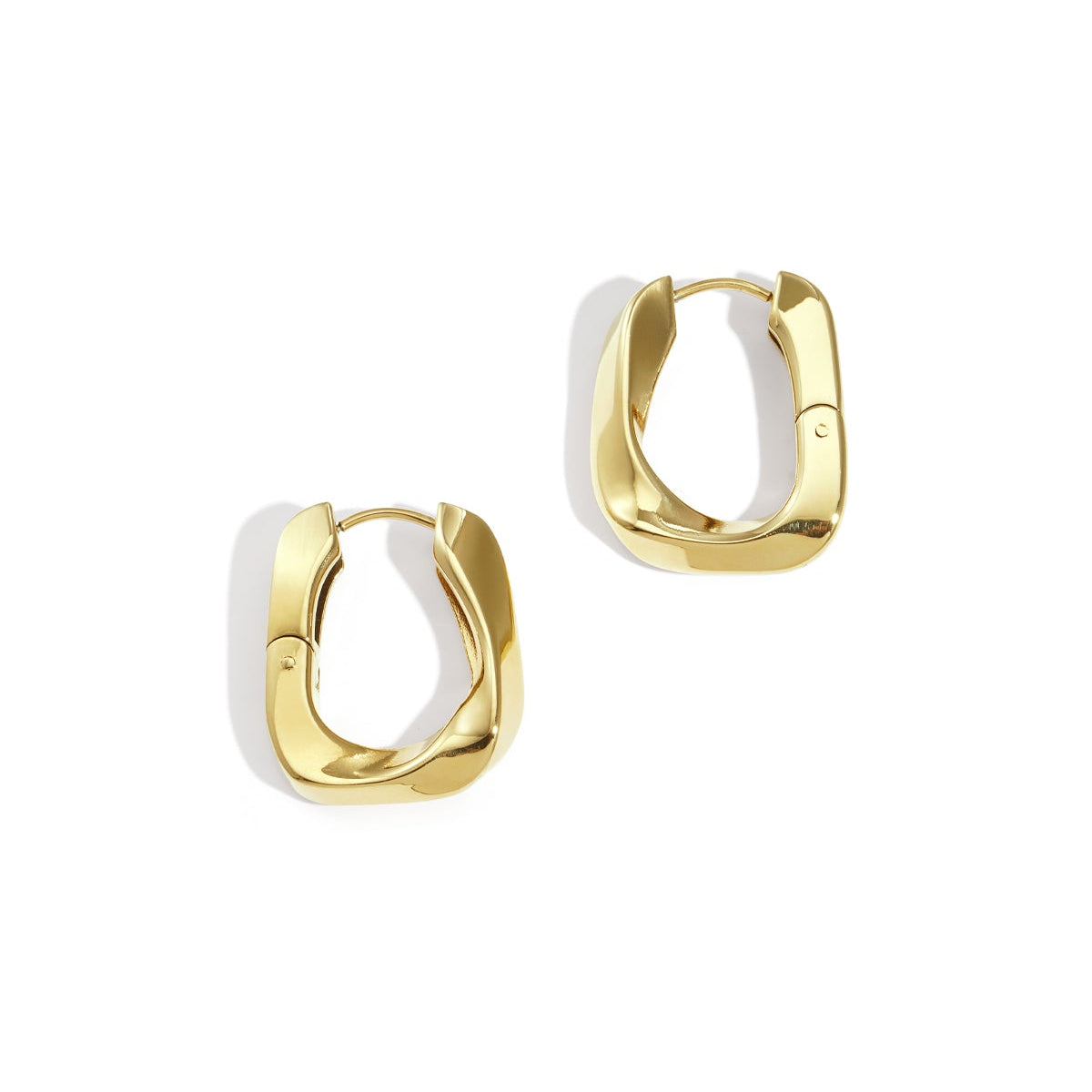 Stainless Steel Hoop Earrings rectangle Casual Daily Simple Series Women's jewelry