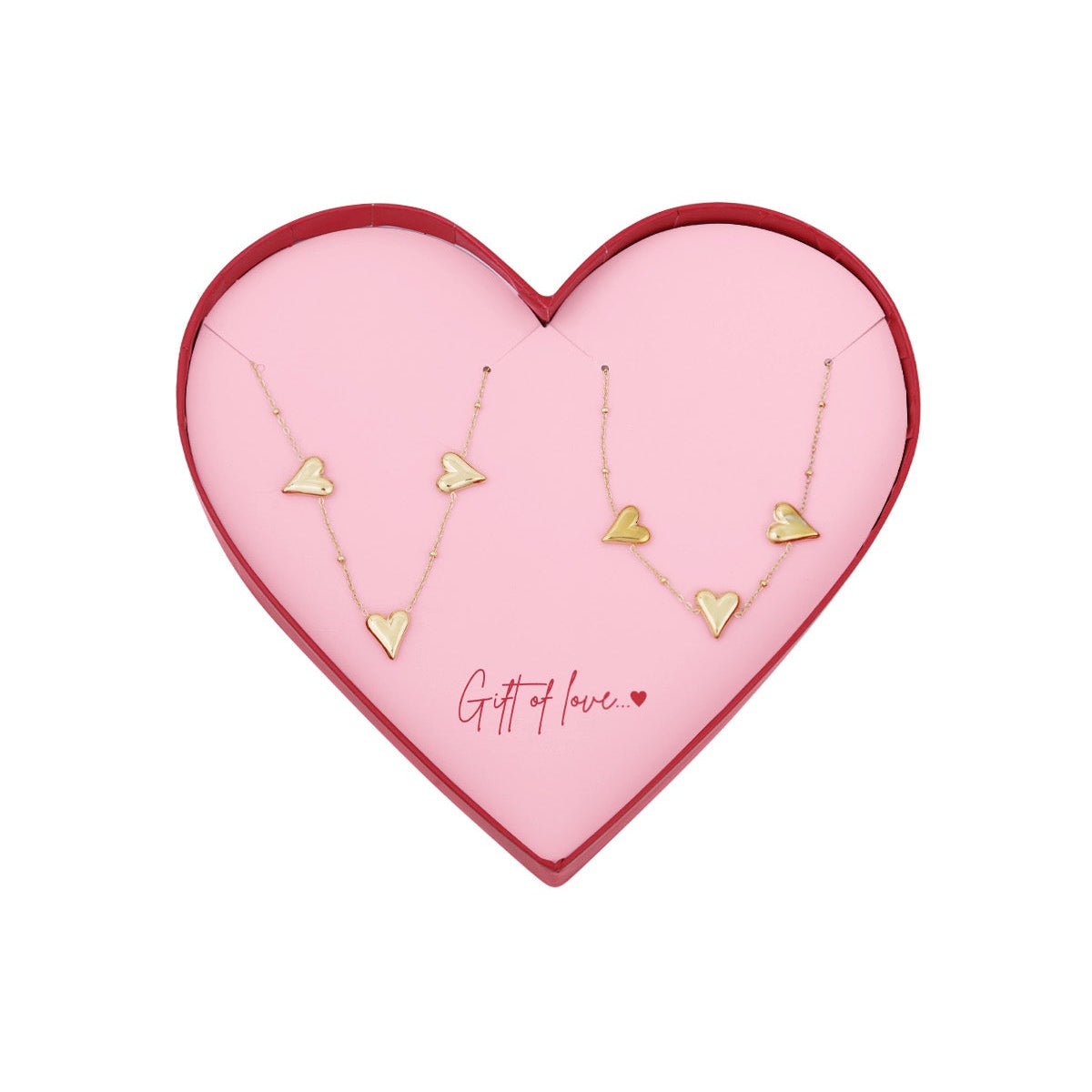 gift of love stainless steel necklace & bracelet