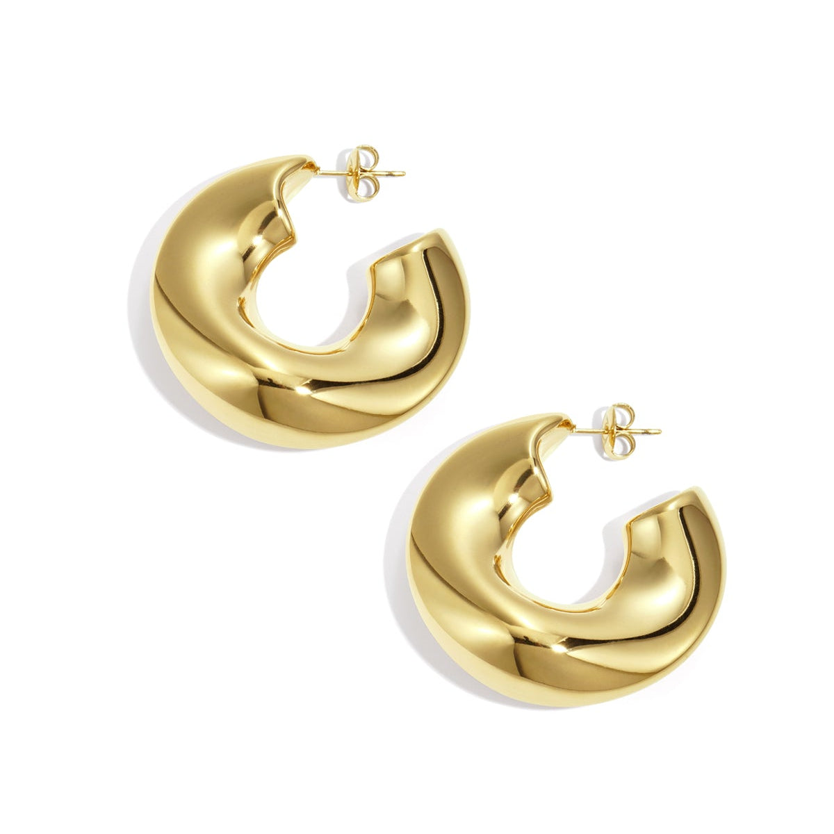 Stainless Steel Hoop Earrings circle Casual Daily Simple Series Women's jewelry