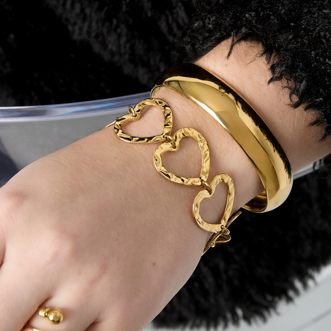 Stainless Steel Chain Bracelets Heart Casual Daily Simple Series Women's jewelry