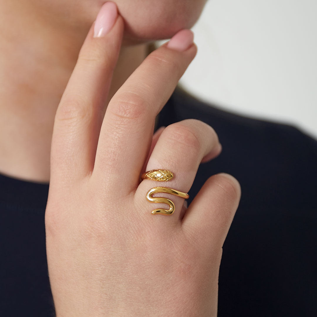 Ring dazzle snake - Silver Color color