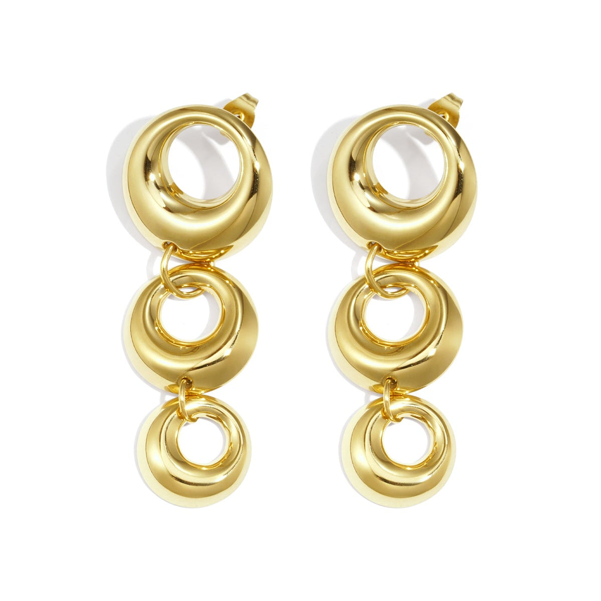 Stainless Steel Dangle Earrings circle Casual Daily Simple Series Women's jewelry