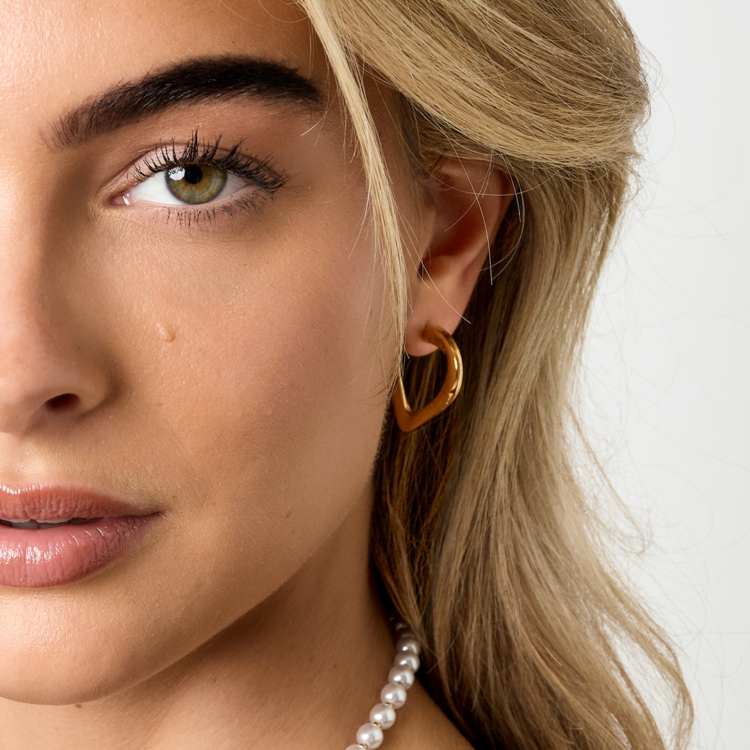 Hoop Earrings Heart Simple Daily Simple Series Women's jewelry