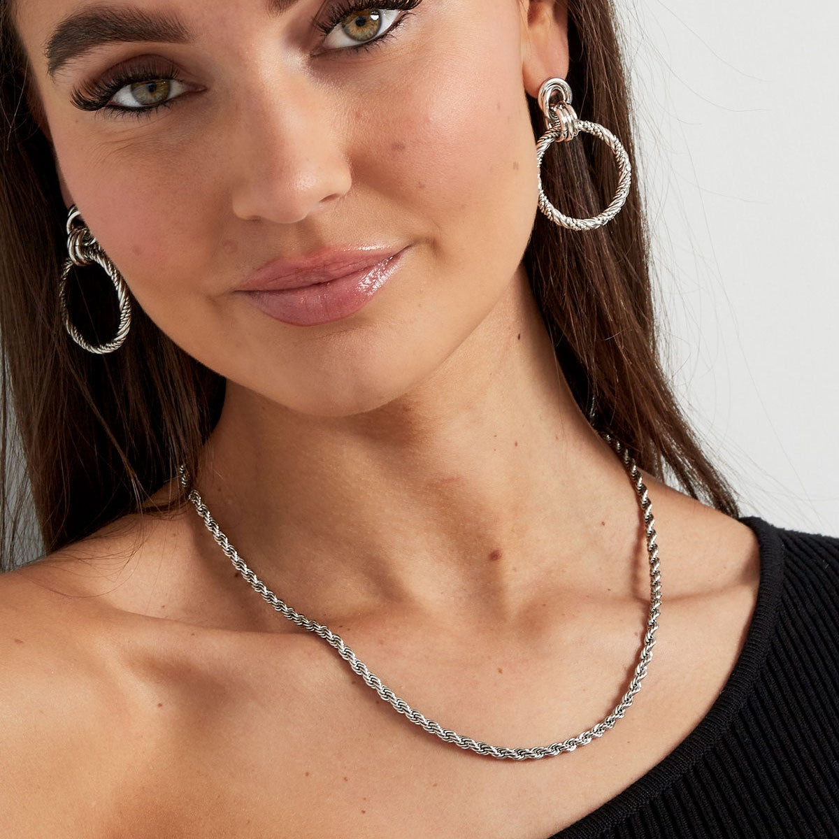 Unisex necklace twisted - Gold Color - 4.5MM