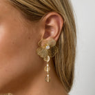 Stainless Steel Dangle Earrings Flower Casual Daily Simple Series Women's jewelry