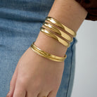 Stainless Steel Bangles lines Casual Daily Simple Series Women's jewelry