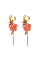 Stainless Steel Drop Earrings Flower Casual Daily Simple Series Women's jewelry