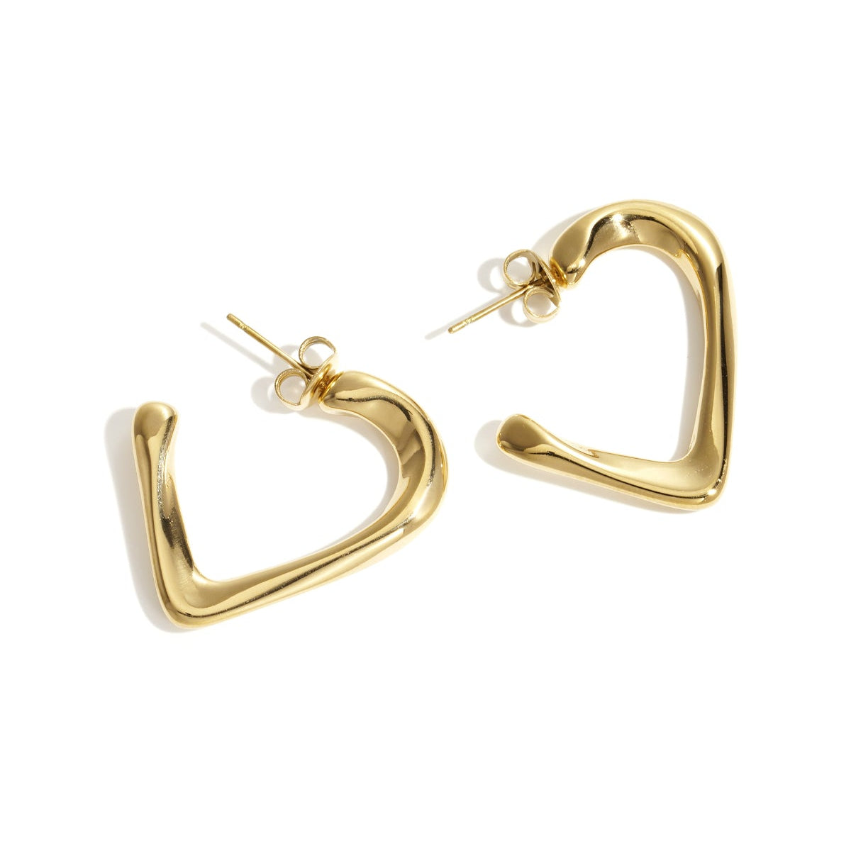 Hoop Earrings Heart Simple Daily Simple Series Women's jewelry