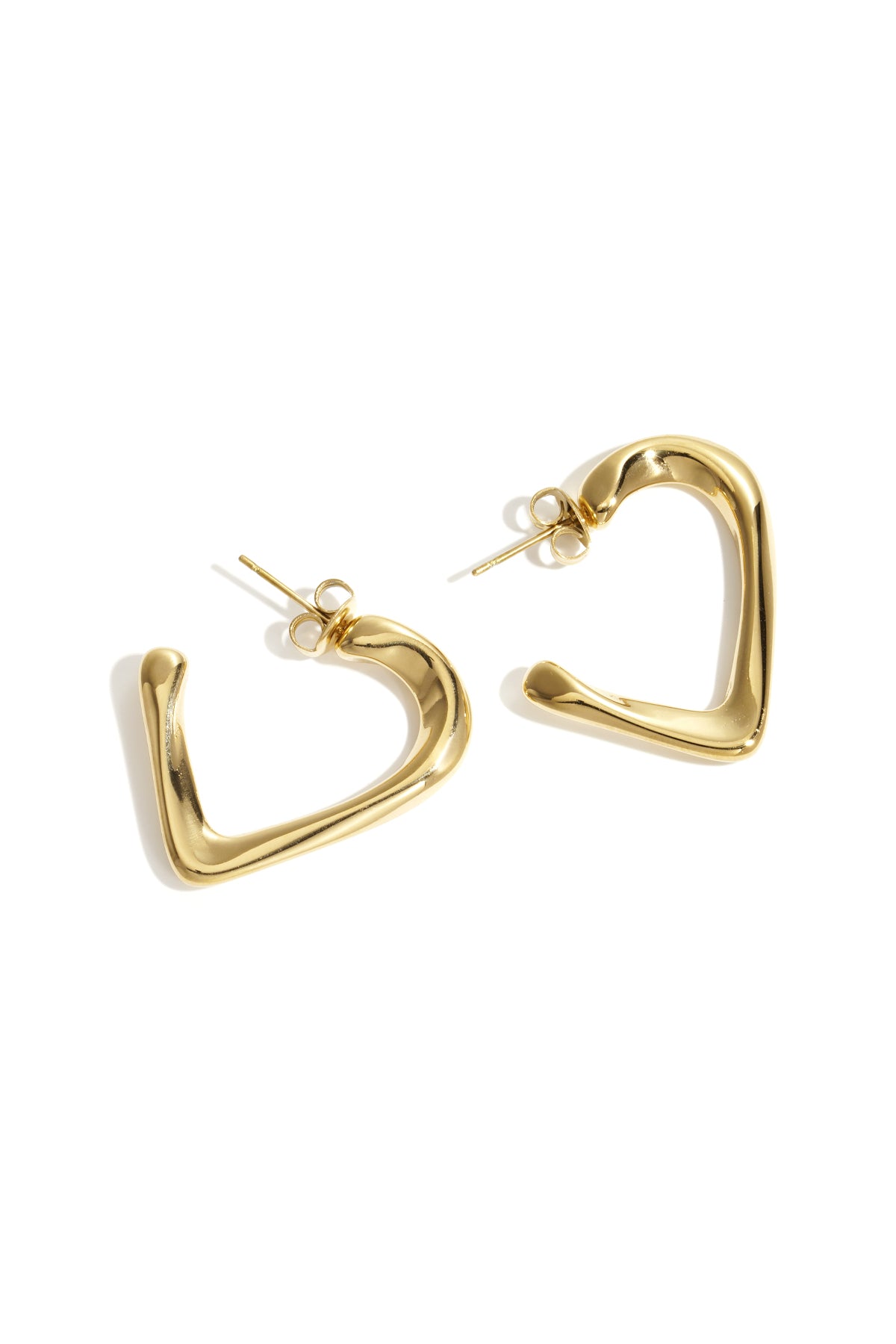 Hoop Earrings Heart Simple Daily Simple Series Women's jewelry