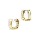 Stainless Steel Hoop Earrings rectangle Casual Daily Simple Series Women's jewelry
