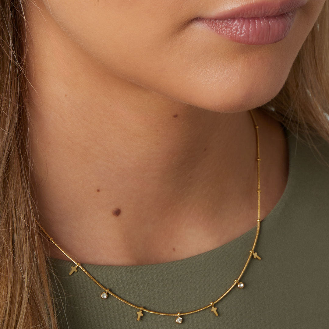 Stainless Steel Chain Necklaces Cross Casual Daily Simple Series Women's jewelry