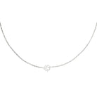 Necklace open clover Gold Color Stainless Steel