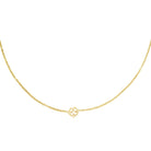 Necklace open clover Gold Color Stainless Steel