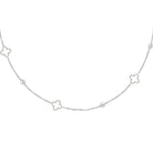 Necklace open clovers Gold Color Stainless Steel