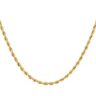 Unisex necklace twisted - Gold Color - 4.5MM