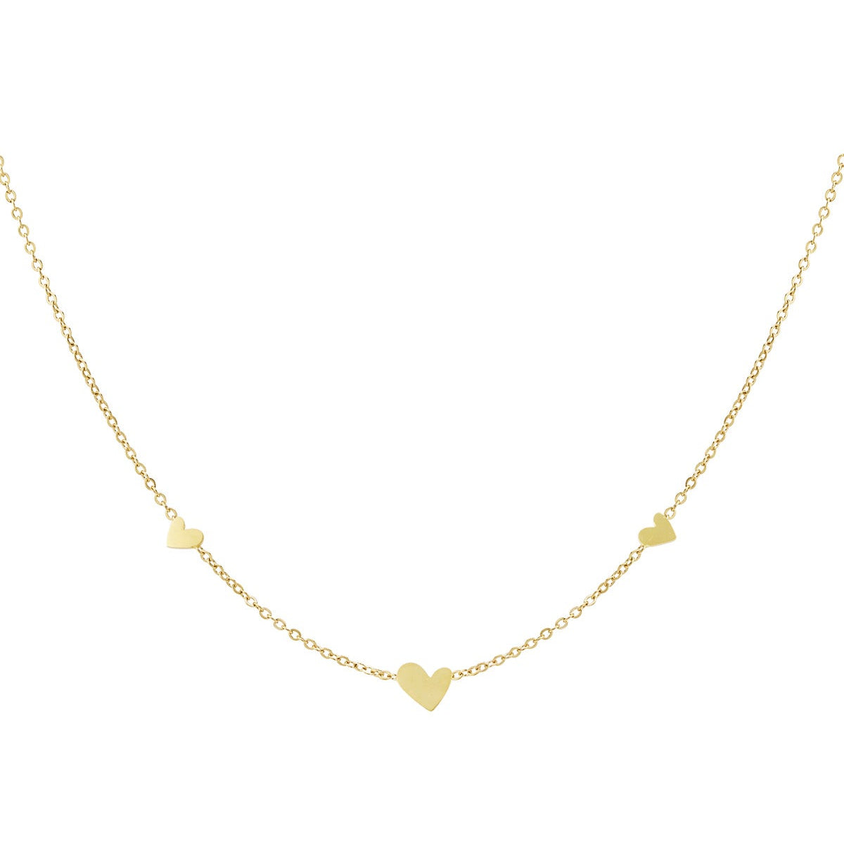 classic necklace with hearts
