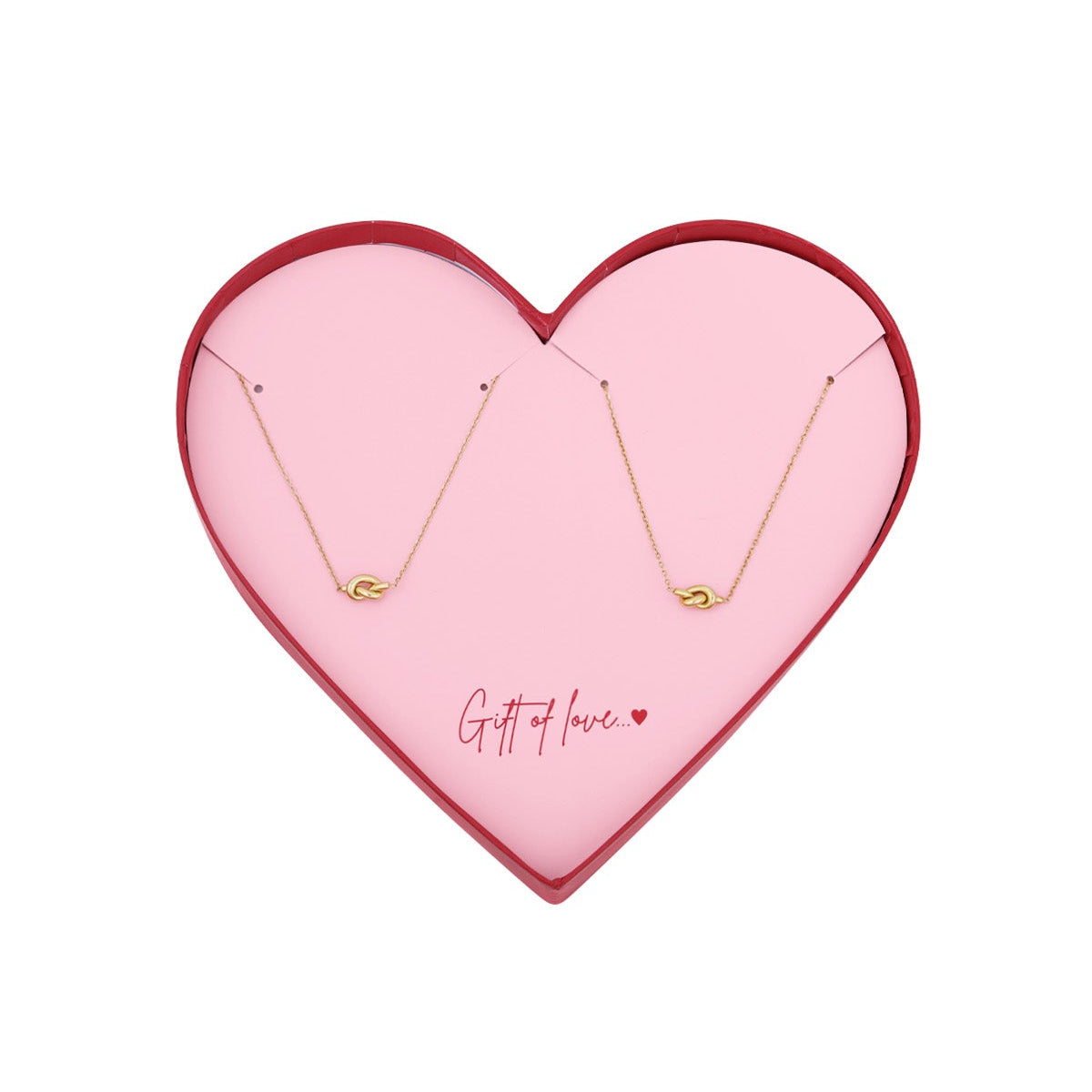 gift of love stainless steel knots necklace & bracelet