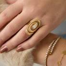 Stainless Steel Gemstone Rings lines Daily Daily Simple Series Women's jewelry