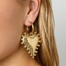 Stainless Steel Drop Earrings Heart Casual Daily Simple Series Women's jewelry