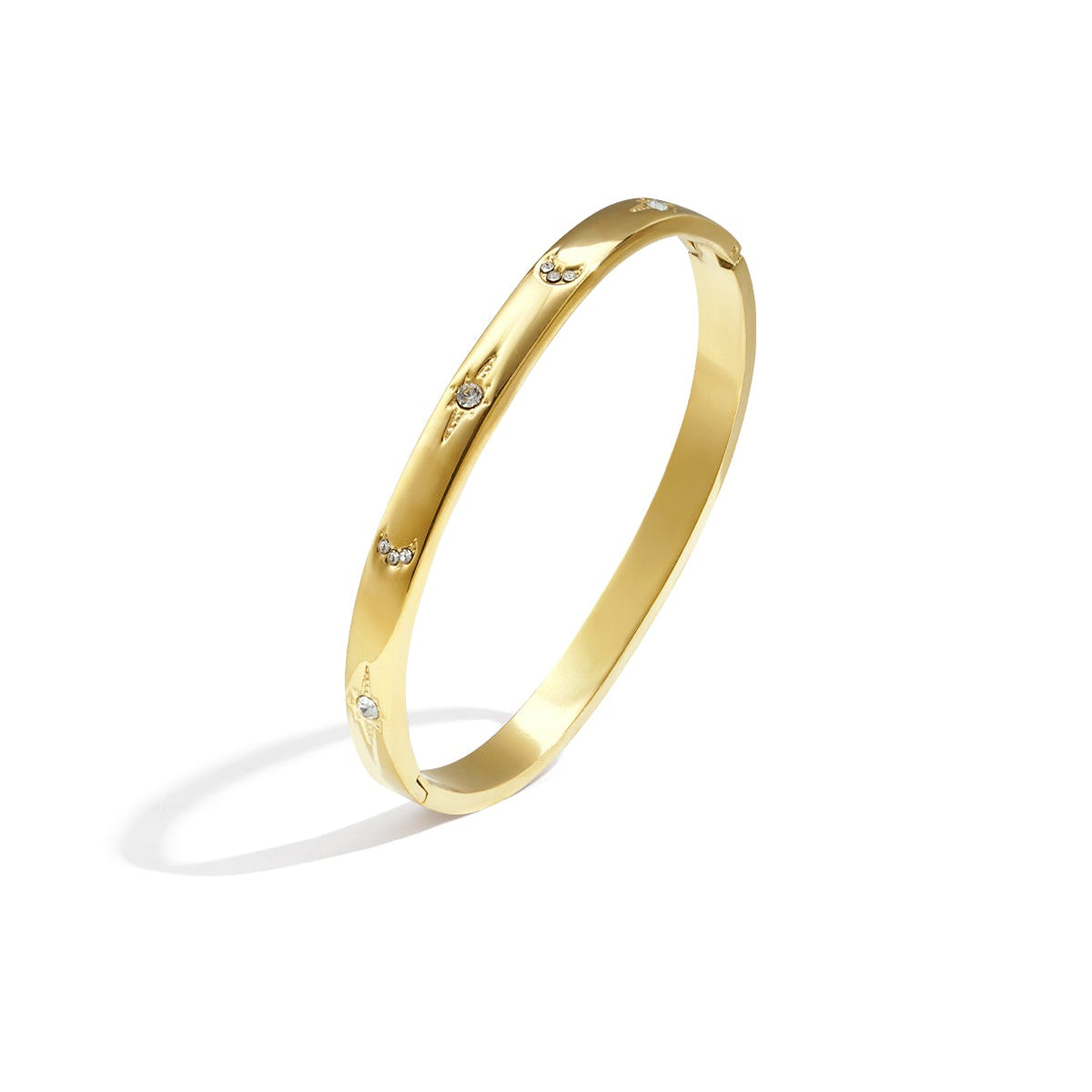 Stainless Steel Bangles Polka Dots Casual Daily Simple Series Women's jewelry