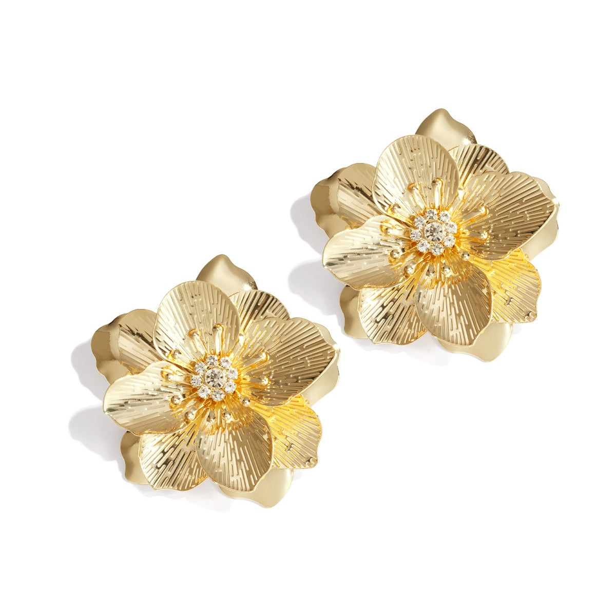 Big luxe flower earrings