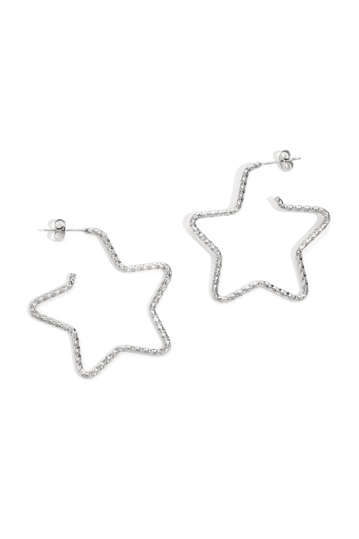Stainless Steel Hoop Earrings Star Casual Daily Simple Series Women's jewelry