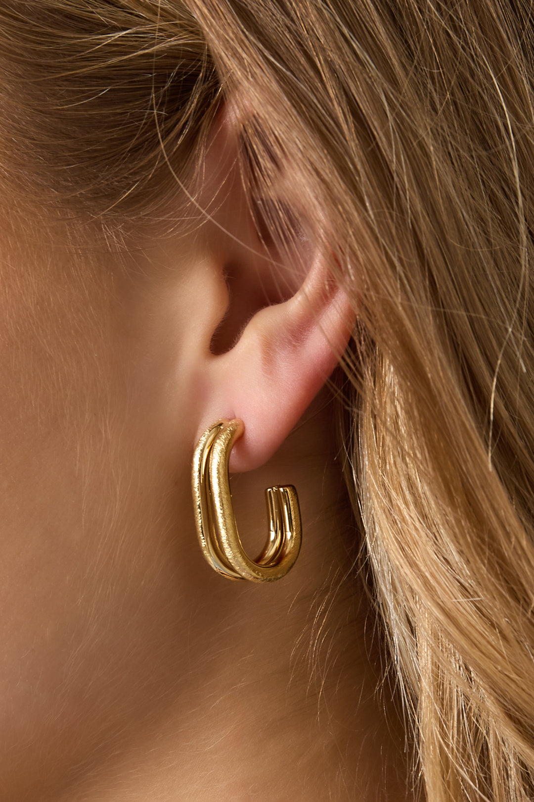 Hoop Earrings lines Casual Daily Simple Series Women's jewelry