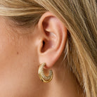 Stainless Steel Hoop Earrings circle Casual Daily Simple Series Women's jewelry