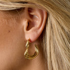 Stainless Steel Hoop Earrings Heart Casual Daily Simple Series Women's jewelry