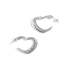 Stainless Steel Hoop Earrings Heart Casual Daily Simple Series Women's jewelry