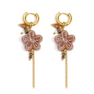 Stainless Steel Drop Earrings Flower Casual Daily Simple Series Women's jewelry