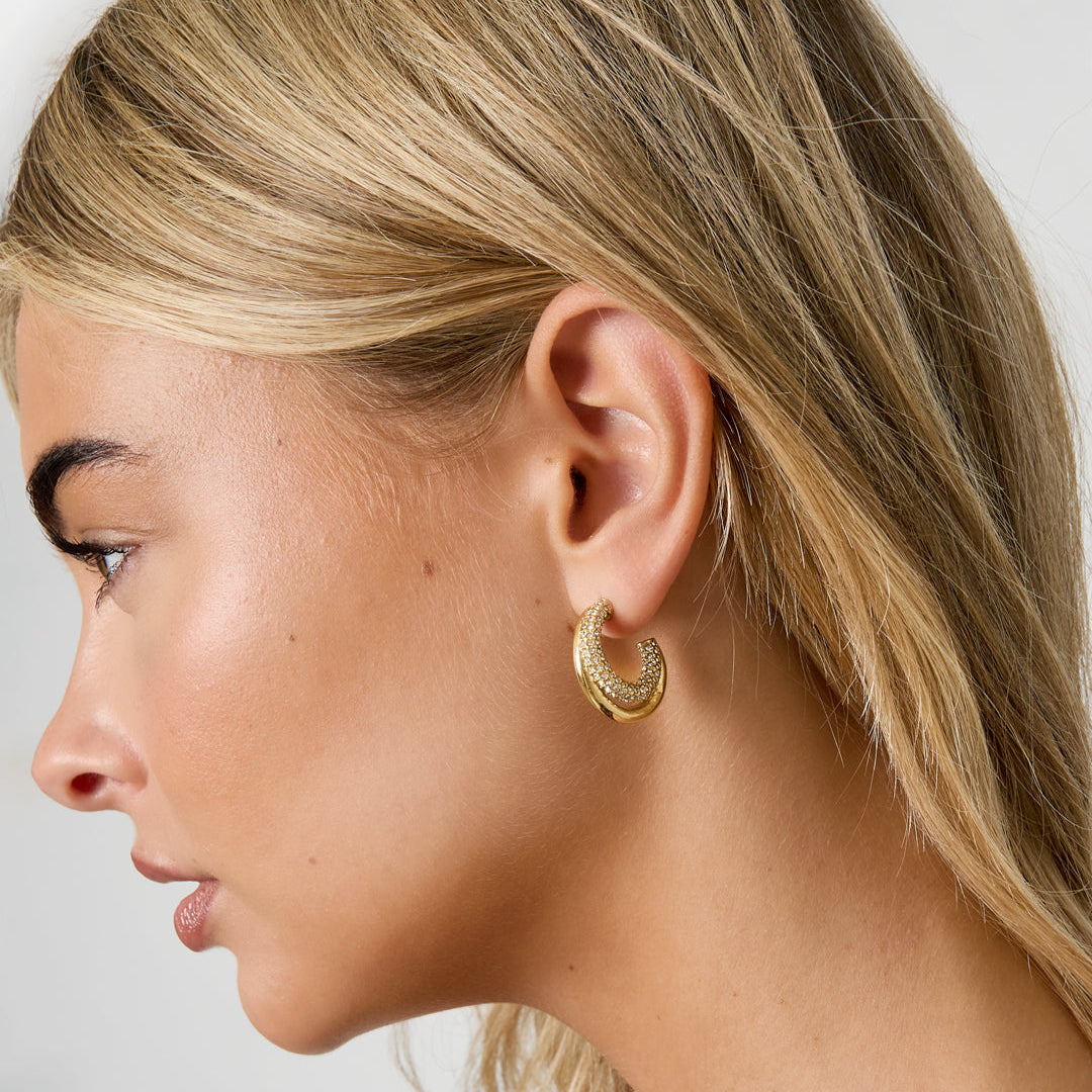 Stainless Steel Hoop Earrings circle Casual Daily Simple Series Women's jewelry