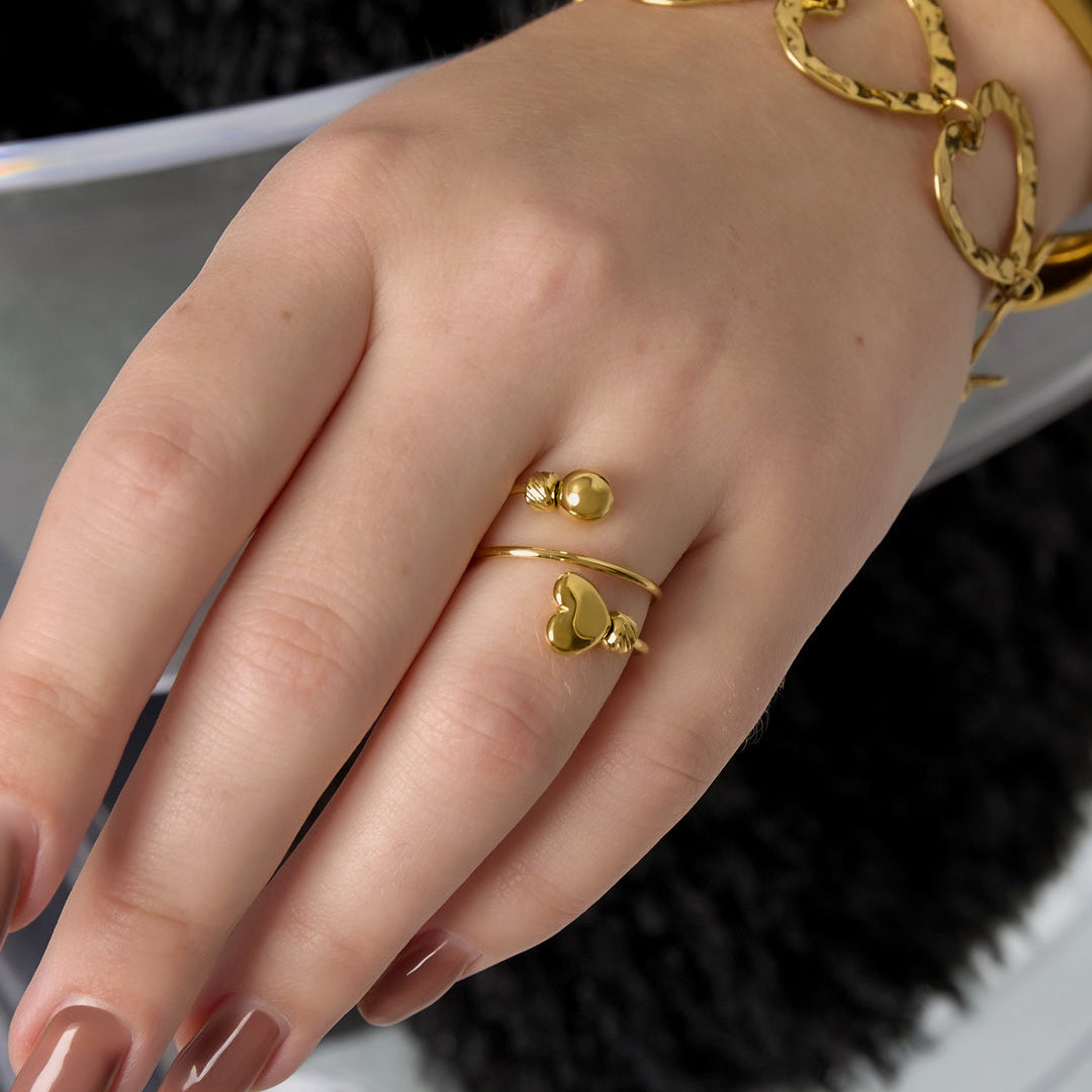 Stainless Steel Minimalist Rings Heart Casual Daily Simple Series Women's jewelry