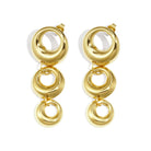 Stainless Steel Dangle Earrings circle Casual Daily Simple Series Women's jewelry