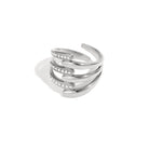 Stainless Steel Statement Rings lines Casual Daily Simple Series Women's jewelry
