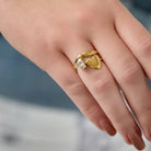 Stainless Steel Gemstone Rings Heart Casual Daily Simple Series Women's jewelry