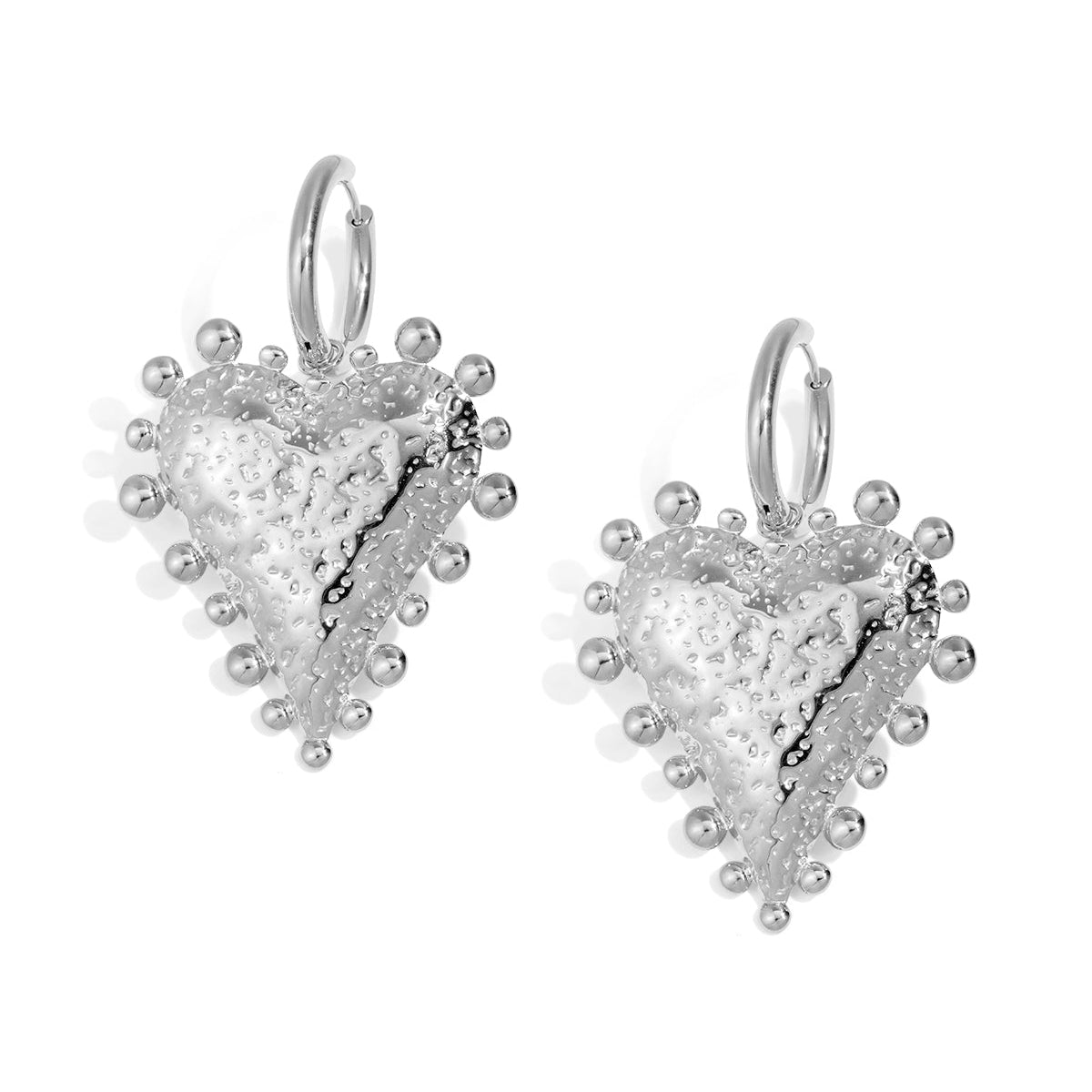 Stainless Steel Drop Earrings Heart Casual Daily Simple Series Women's jewelry