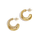 Stainless Steel Hoop Earrings circle Casual Daily Simple Series Women's jewelry