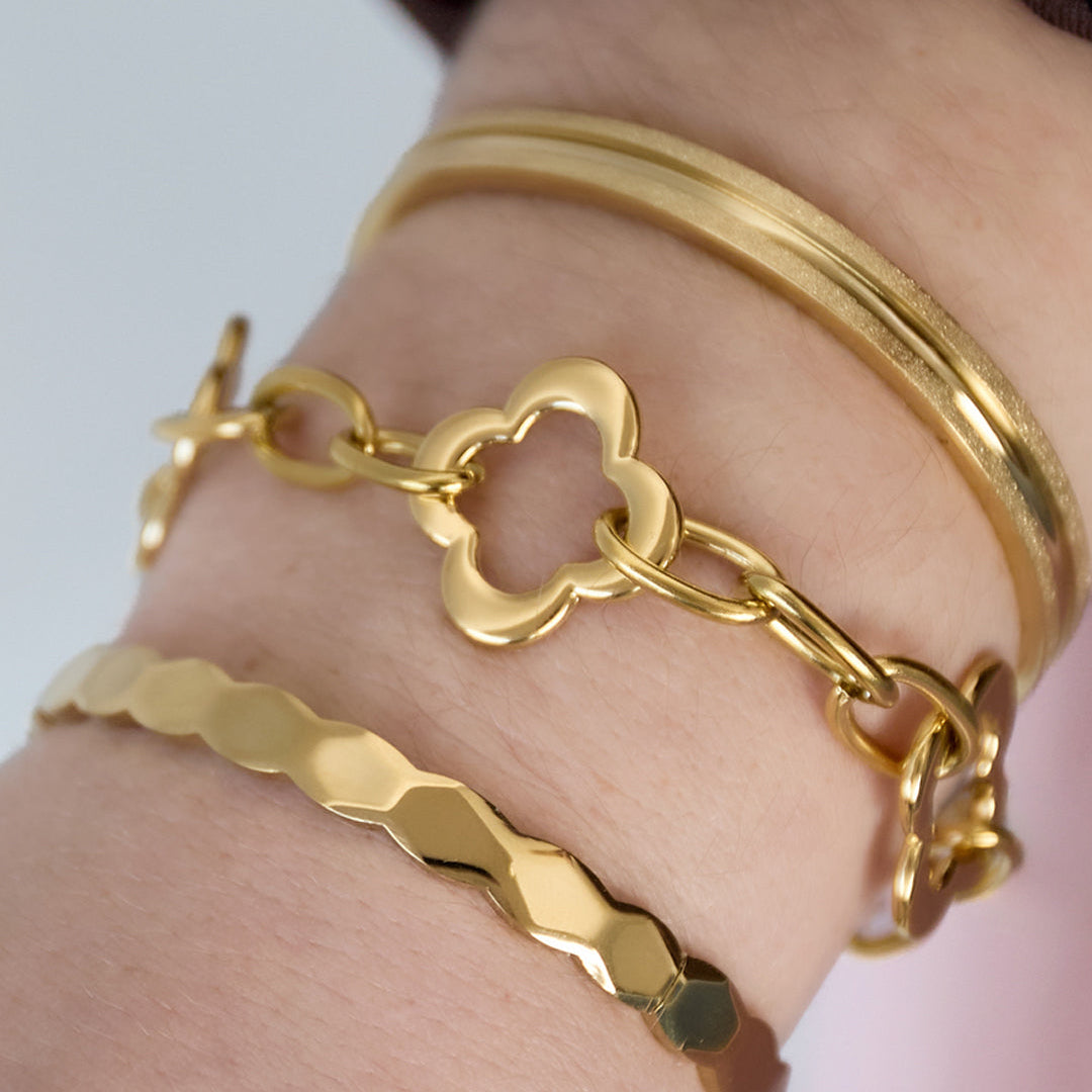 Stainless Steel Chain Bracelets Clover Casual Daily  Women's jewelry