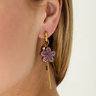 Stainless Steel Drop Earrings Flower Casual Daily Simple Series Women's jewelry