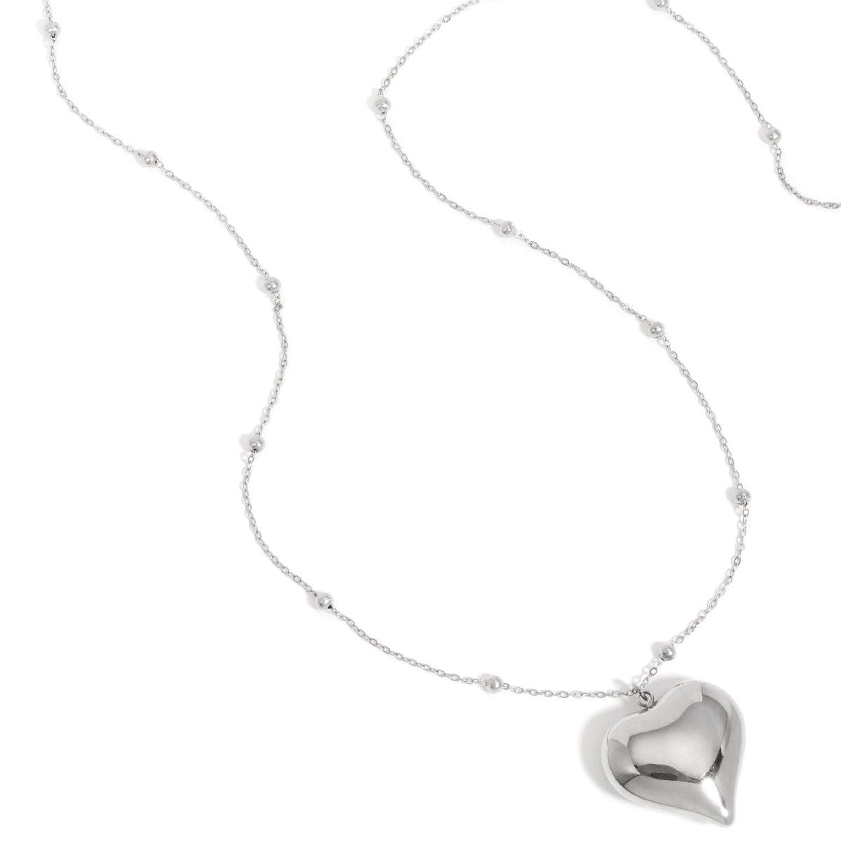 Stainless Steel Long Necklaces Heart Casual Daily Simple Series Women's jewelry